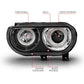 Anzo 2008-2014 Dodge Challenger Projector Headlights w/ Halo Black (CCFL)