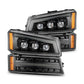 AlphaRex 03-06 Chevy Silverado 1500/2500HD/3500HD/Avalanche Alpha-Black NOVA LED Proj Headlights 880254 *Discontinued