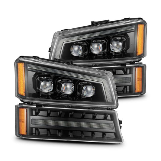 AlphaRex 03-06 Chevy Silverado 1500/2500HD/3500HD/Avalanche Alpha-Black NOVA LED Proj Headlights 880254 *Discontinued