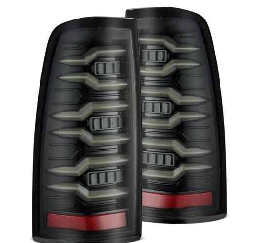 AlphaRex 99-06 Chevrolet Silverado Sierra LUXX-Series LED Tail Lights Alpha-Black 620005 *Discontinued