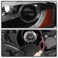 Spyder Audi A4 09-12 Projector Headlights Halogen Model Only - DRL LED Black PRO-YD-AA408-DRL-BK 5081544