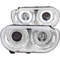 Anzo 2008-2014 Dodge Challenger Projector Headlights w/ Halo Chrome (CCFL)