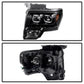 SPYDER Xtune Ford F150 09-14 Projector Headlights Halogen Model Only LED Halo Black PRO-JH-FF15009-CFB-BK 9032226