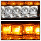 Spyder Jeep Wrangler 2018-2019 (Halogen Model Only) LED Front Bumper Lights - Seq. Signal - Chrome 5086778