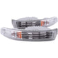 Anzo 1994-1997 Acura Integra Euro Parking Lights Chrome w/ Amber Reflector