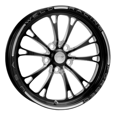 Weld V-Series 1-Piece 17x4.5 / 5x4.5 BP / 2.25in. BS Black Wheel - Non-Beadlock