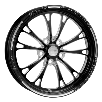 Weld V-Series 1-Piece 17x4.5 / 5x4.5 BP / 2.25in. BS Black Wheel - Non-Beadlock