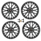 Ford Racing 15-16 Mustang GT 19X9 and 19X9.5 Wheel Set with TPMS Kit - Matte Black M-1007K-M19XB