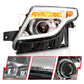 ANZO 11-15 Ford Explorer Projector Headlights w/ Light Bar Chrome Housing w/ Amber light 111576