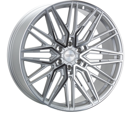 Vossen HF-7 22x10.5 / 5x112 / ET8 / Super Deep Face / 66.5 - Silver Polished Wheel