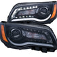 Anzo 2011-2014 Chrysler 300 Projector Headlights w/Plank Style Design Black