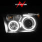 Anzo 2007-2013 Toyota Tundra Projector Headlights w/ Halo Black (CCFL)