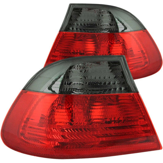 Anzo 2000-2003 BMW 3 Series E46 Tail lights Red/Smoke - Outer