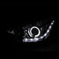 Anzo 2012-2013 Hyundai Accent Projector Headlights w/ Halo Black (CCFL)