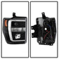 Spyder 08-10 Ford F-250 Projector Headlights V2 - Light Bar DRL LED - Black PRO-YD-FS08V2-LB-BK 5084477