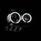 Anzo 2005-2011 Toyota Tacoma Projector Headlights w/ Halo Black