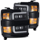AlphaRex 15-18 Chevy 2500HD NOVA LED Proj Headlight Plank Style Jet Blk w/Activ Light/Seq Signal/DRL 880229 *Discontinued