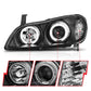 Anzo 2000-2004 Infiniti I30 Projector Headlights w/ Halo Black