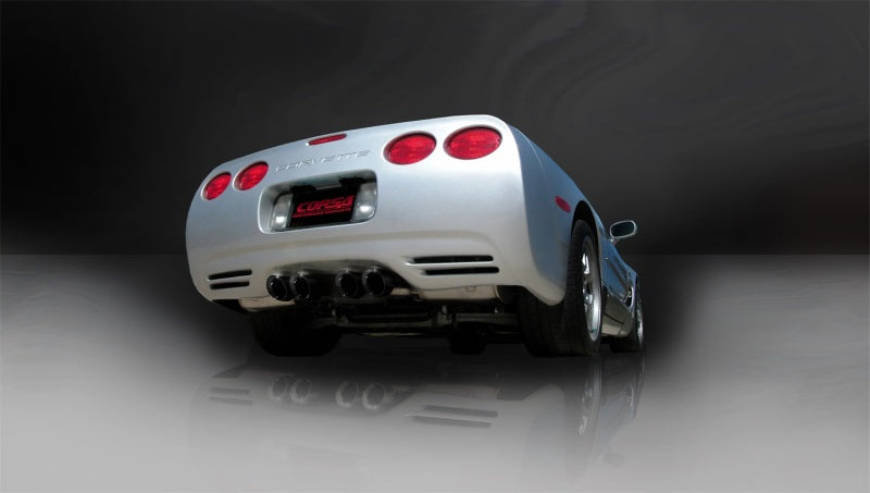 Corsa Performance 97-04 Chevrolet Corvette C5 Z06 5.7L V8 Black Sport Axle-Back Exhaust