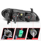 Anzo 2000-2004 Infiniti I30 Projector Headlights w/ Halo Black