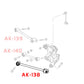 Godspeed Acura TSX (CU) 2009-14 Adjustable Rear Arms With Spherical Bearings