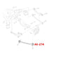 Godspeed Audi A4 Allroad (B9) 2017-23 Adjustable Rear Forward Toe Arms With Spherical Bearings