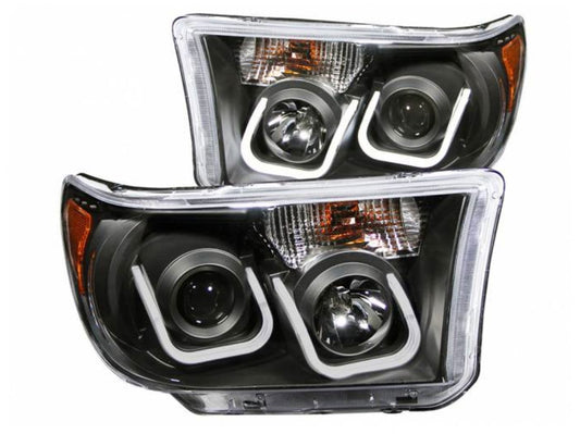 Anzo Black U-Bar Projector Headlights 2007-2013 Toyota Tundra