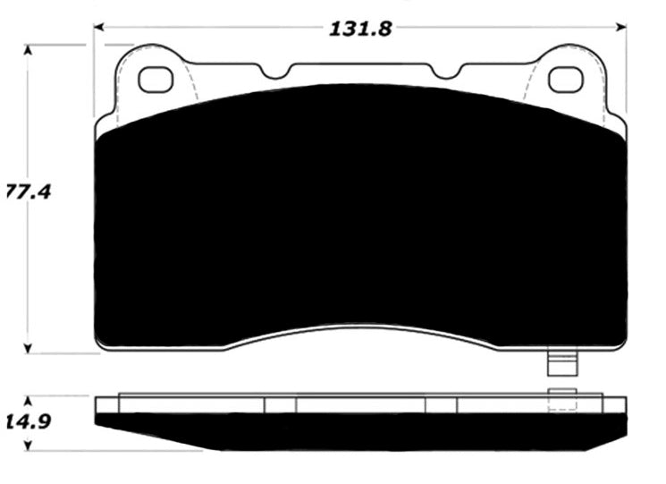 Porterfield Brake Pads for 2016 CHEVROLET CAMARO (Brembo 4 Piston)