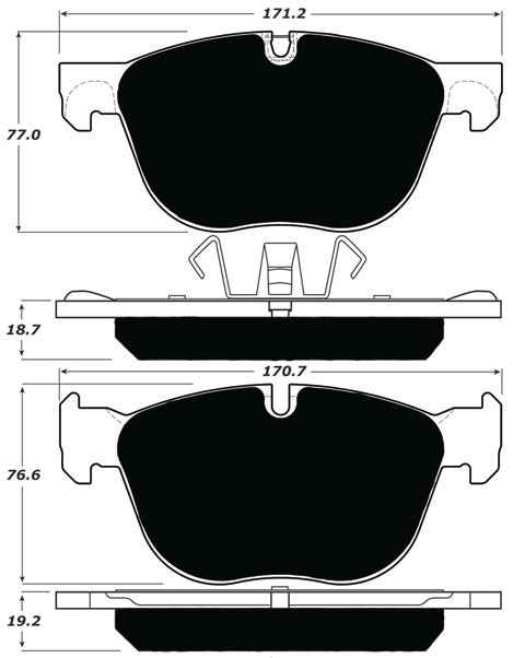 Porterfield Brake Pads for 2016 BMW X6 xDrive 35i
