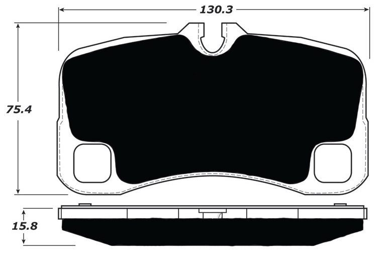 Porterfield Brake Pads for 2012 PORSCHE 911 Turbo w/Iron Discs & Center Lock Wheels