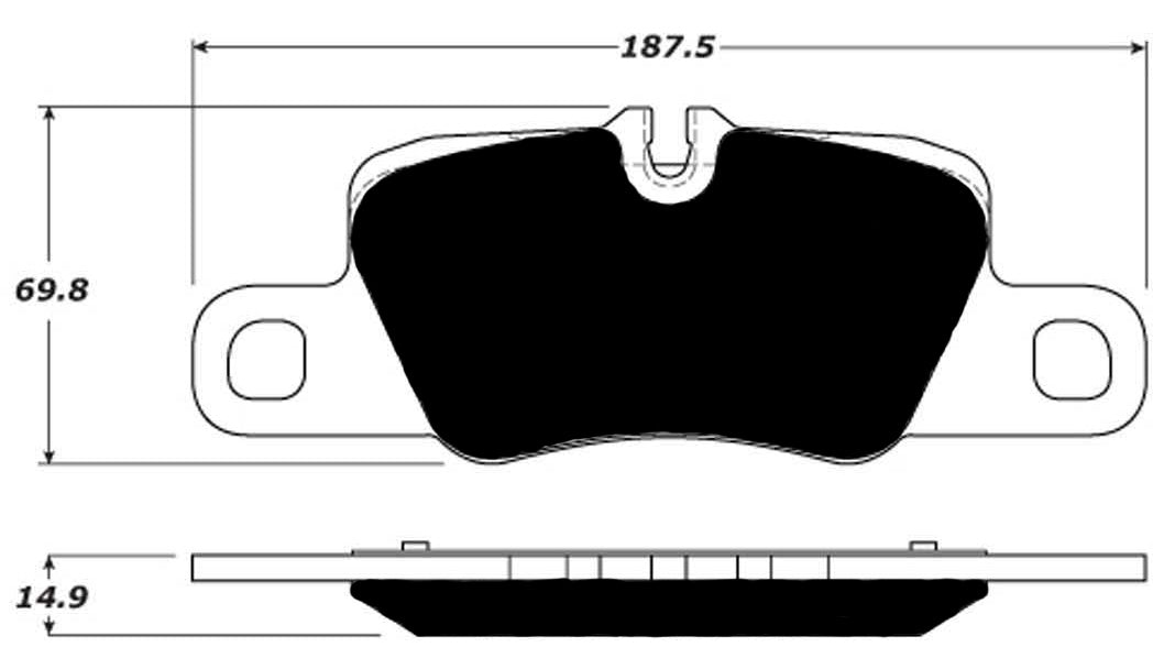 Porterfield Brake Pads for 2015 PORSCHE PANAMERA w/Iron Discs