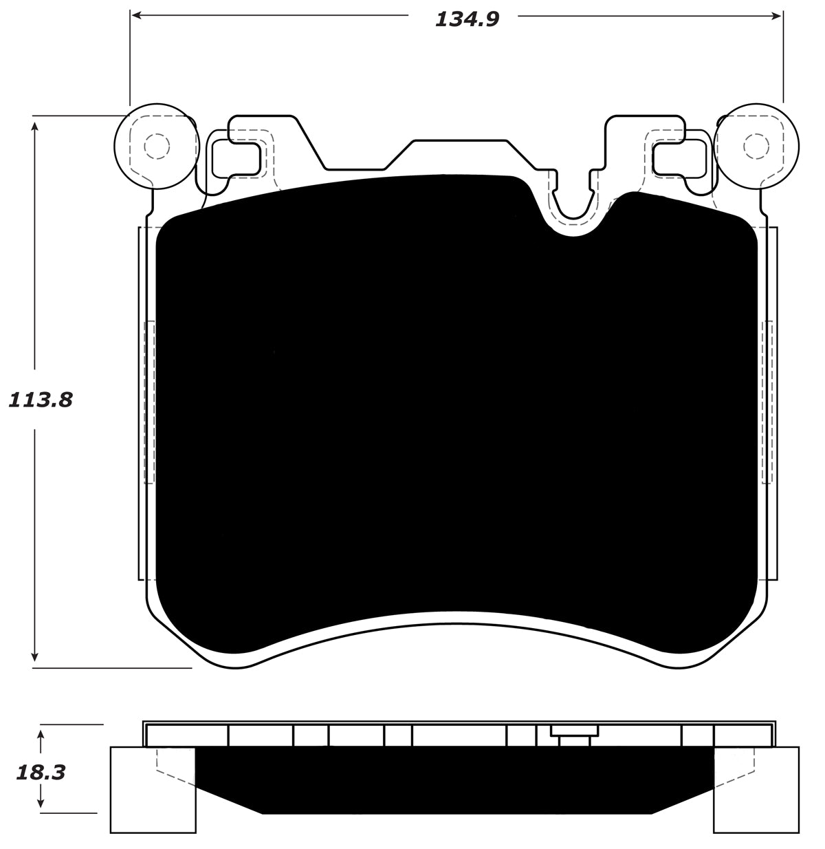 Porterfield Brake Pads for 2010 BMW X6 M