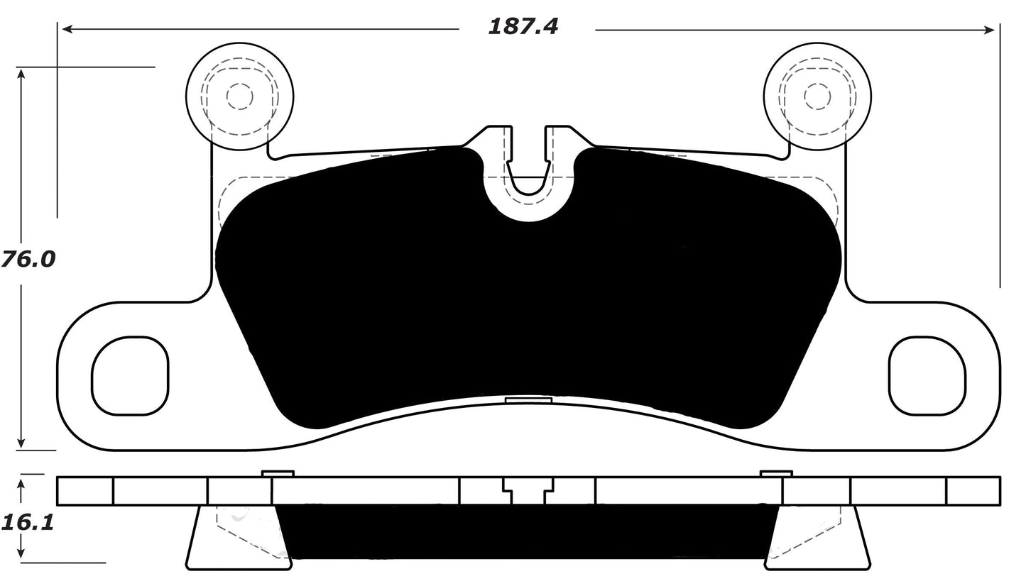 Porterfield Brake Pads for 2012 PORSCHE CAYENNE w/360mm Front Rotor