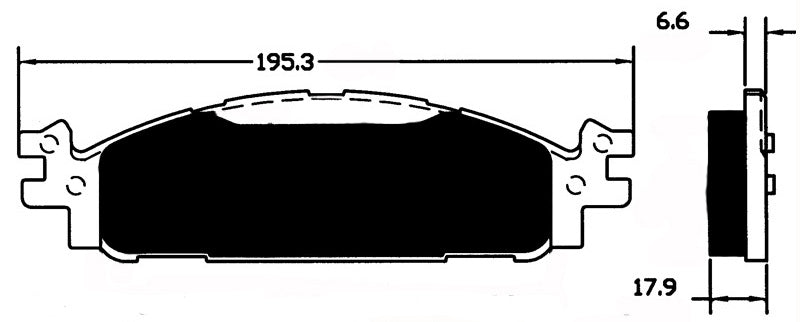 Porterfield Brake Pads for 2012 FORD TAURUS SHO exc. Perf. Package