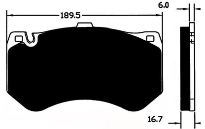 Porterfield Brake Pads for 2013 MERCEDES-BENZ CLS63 AMG - w/Ceramic Discs