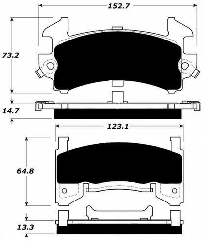 Porterfield Brake Pads for 1989 GMC S-15 Pickup 2WD
