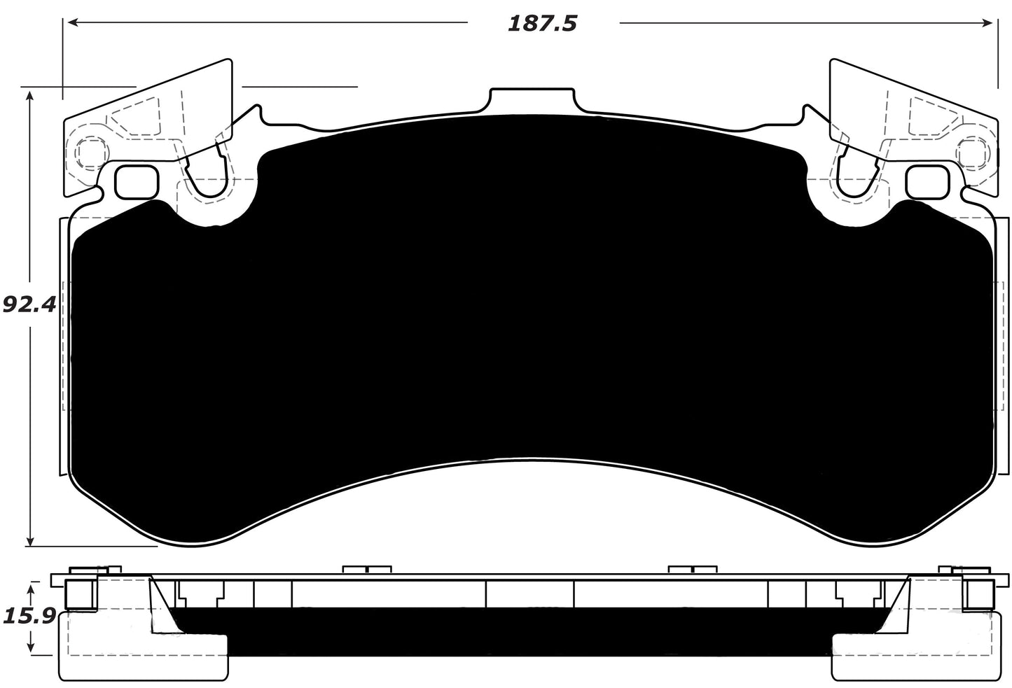 Porterfield Brake Pads for 2014 AUDI S6 - w/Iron Discs