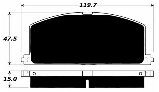 Porterfield Brake Pads for 1986 TOYOTA MR 2