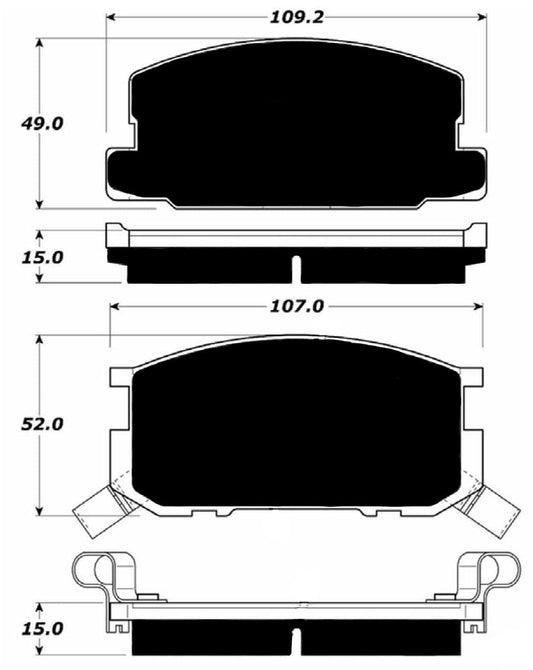 Porterfield Brake Pads for 1984 TOYOTA COROLLA Coupe