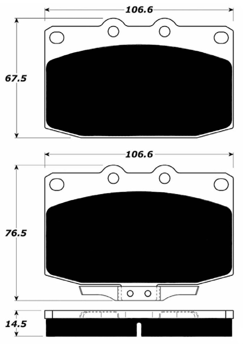 Porterfield Brake Pads for 1987 MAZDA RX 7 Turbo