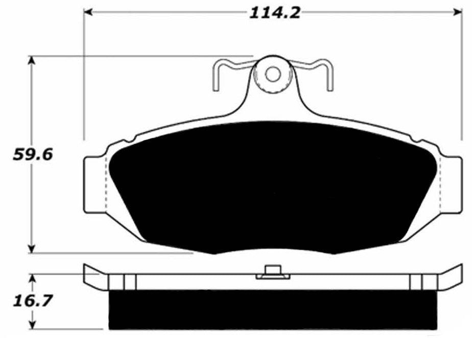 Porterfield Brake Pads for 1990 MERCURY COUGAR w/Rear Discs