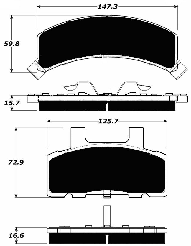 Porterfield Brake Pads for 1988 CHEVROLET K1500 4WD 10" R/Drum Std Cab Std Ch
