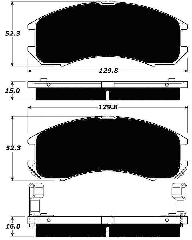Porterfield Brake Pads for 1989 MAZDA MX-6 w/Rear Drums