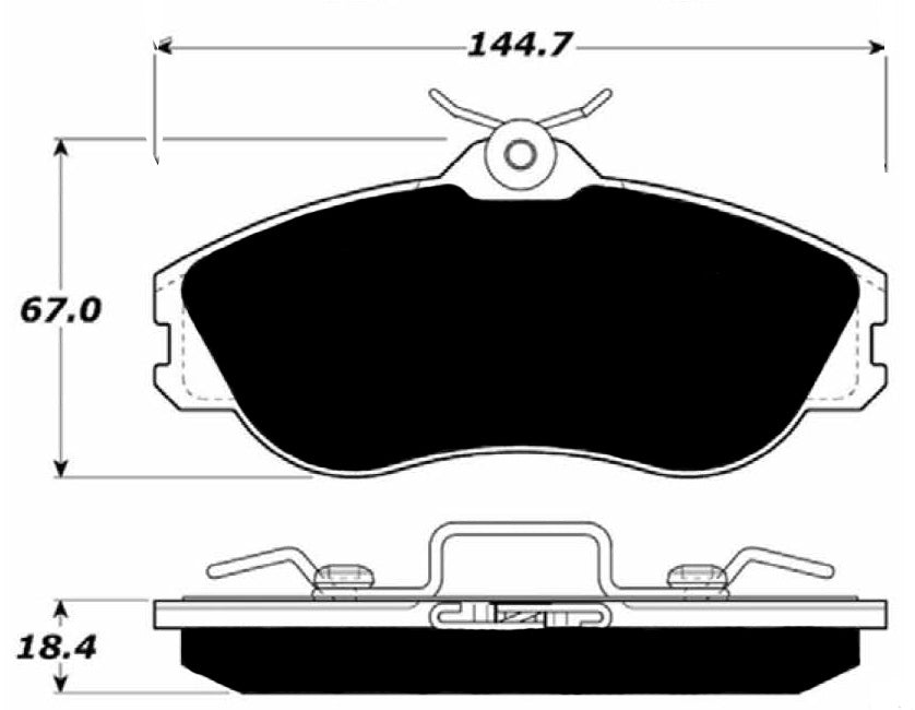 Porterfield Brake Pads for 1989 AUDI 200 Turbo Quattro Wagon Girling Caliper