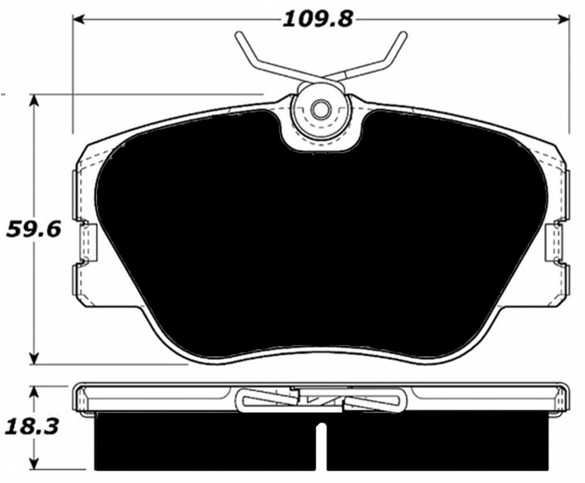 Porterfield Brake Pads for 1985 MERCEDES-BENZ 190E 2.3L 16V