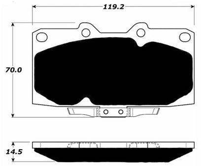 Porterfield Brake Pads for 1997 NISSAN SKYLINE GTS R33 2.5 Turbo