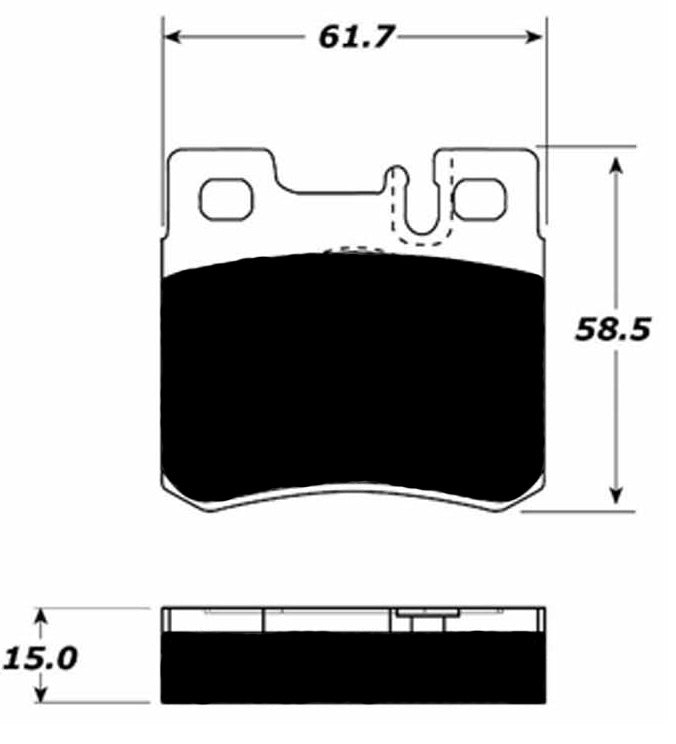 Porterfield Brake Pads for 2000 MERCEDES-BENZ C280 2 Pin Pad Rear Caliper