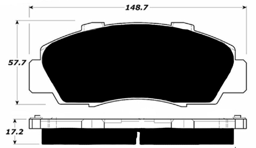 Porterfield Brake Pads for 2000 HONDA ACCORD Coupe V6