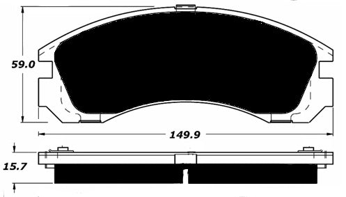 Porterfield Brake Pads for 1993 MITSUBISHI 3000 GT