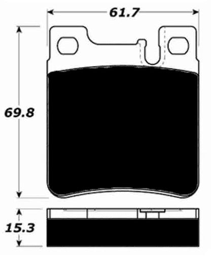 Porterfield Brake Pads for 1999 MERCEDES-BENZ E430 2 Pin Pad Rear Caliper